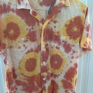 Men’s medium tie-dye, button-down shirt, new with tags, J.Crew